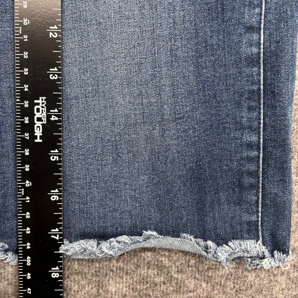 Celebrity Pink Paradox Denim Mini Skirt Blue Medium Wash Raw Hem Womens 13/31 - Picture 7 of 8